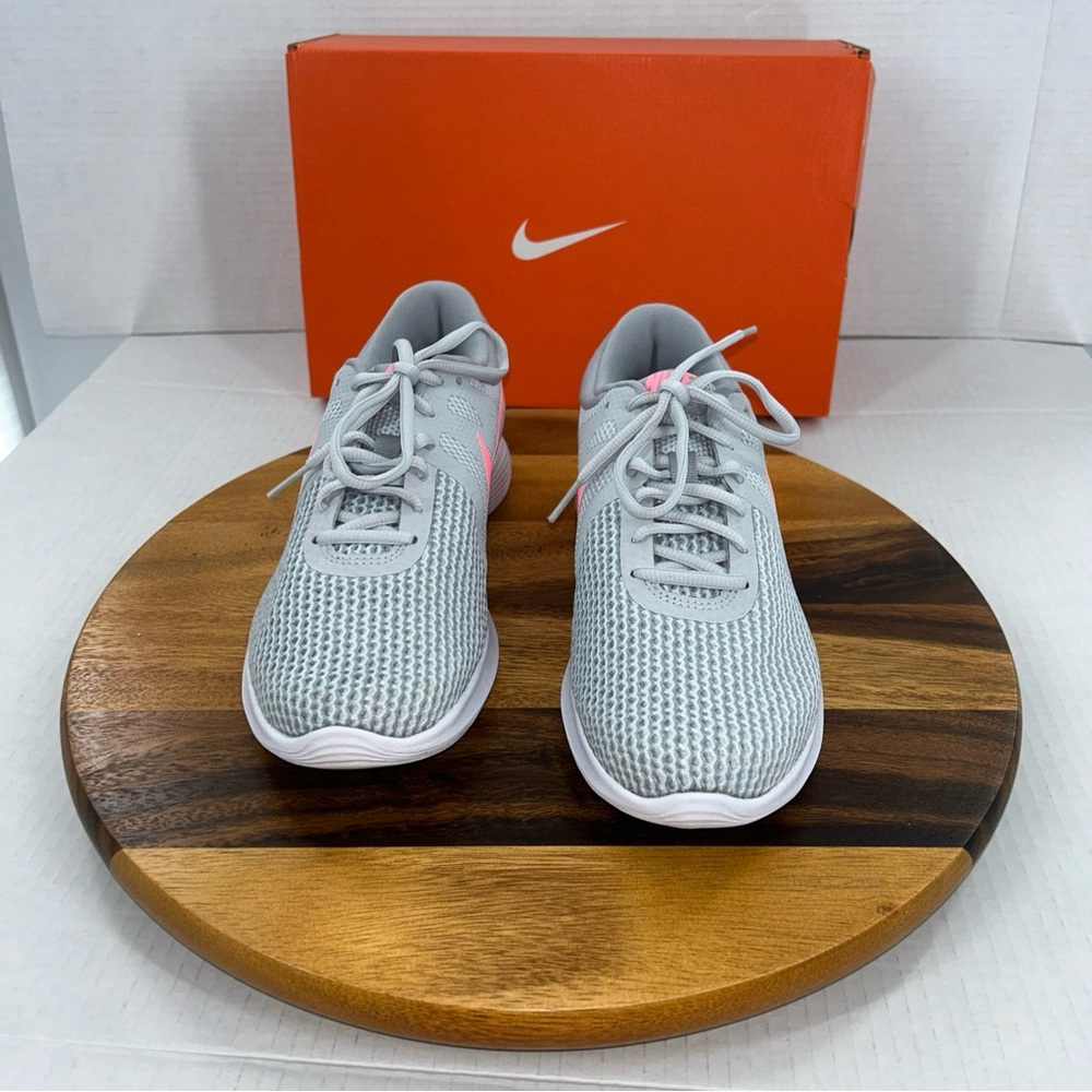 Nike Revolution 4 Running Shoes Gray Pink Women’s Size 8.5 NIB - Picture 3 of 10